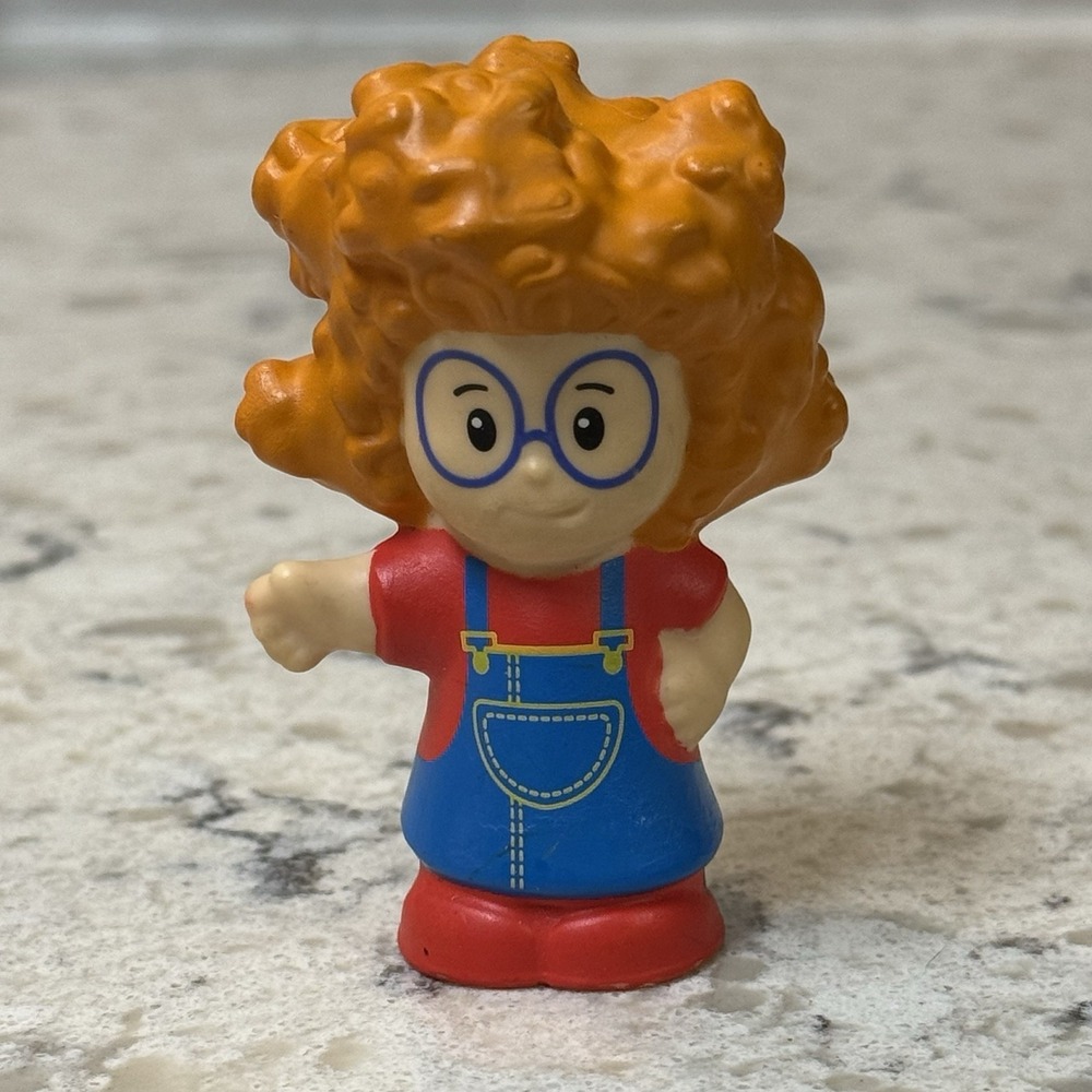 Fisher Price Little People Sofie Girl Blue Overalls Red Shirt 2012 2014